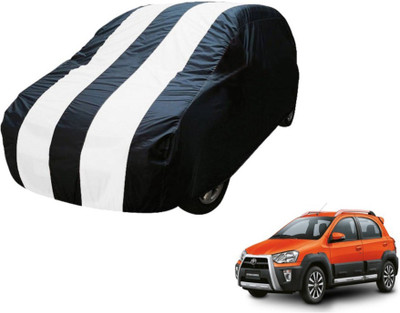 MOCKHE Car Cover For Toyota Etios Cross (Without Mirror Pockets)(Blue, White)