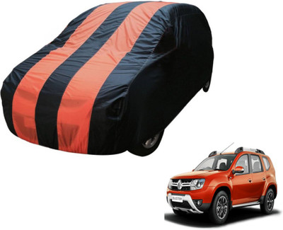MOCKHE Car Cover For Renault Duster (Without Mirror Pockets)(Blue, Orange)