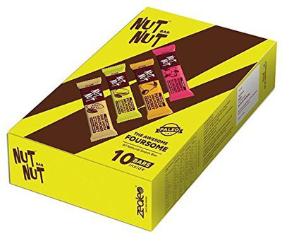 

NutNut Assorted Box of All Natural Healthy Snack bars(300 g, Box, Pack of 10)
