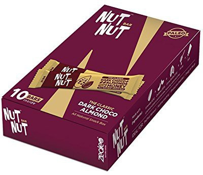 

NutNut Dark Choco Almond All natural snack bar(300 g, Box, Pack of 10)