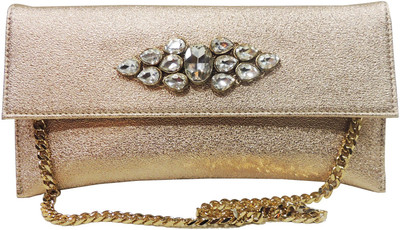Madame Exclusive Party Gold Clutch