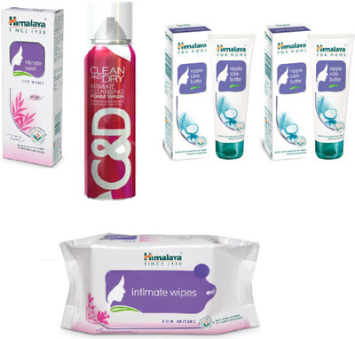 

Himalaya Intimate Wash, Clean And Dry Foam Wash, Nipple Care Butter, Intimate Wipes(Set of 5)