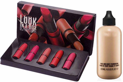 

Glorist Look In A Box Mini Long Lasting Lipstick with Face and Body Foundation (Set of 5)(Set of 6)