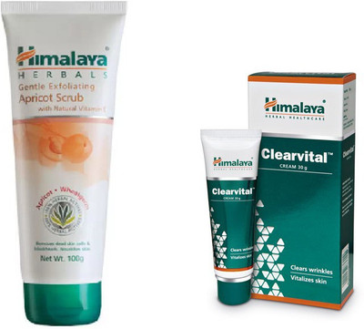 

Himalaya Gentle Exfoliating Apricot Scrub, clearvital face cream(Set of 2)