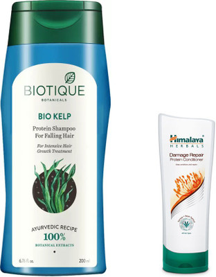 

Himalaya Damage Repair Protein Conditioner, Bio Kelp Protein Shampoo For Falling Hair(Set of 2)