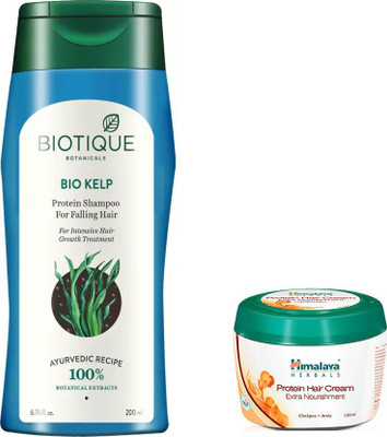

Himalaya Protein Hair Cream, Bio Kelp Protein Shampoo For Falling Hair(Set of 2)