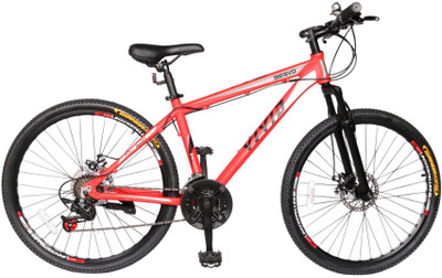 

Vivid Bravo Alloy Disc & Suspention Diamon Cut Rim Bike For Adults Red&Black 26 T Mountain/Hardtail Cycle(21 Gear, Multicolor), Black;red