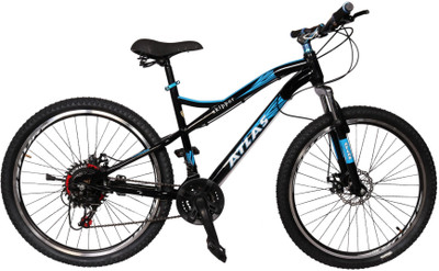 

Atlas Skipper Front Suspention Disc Barkes Bicycle For Adults Black&Blue 26 T 21 Gear Mountain/Hardtail Cycle(Multicolor)