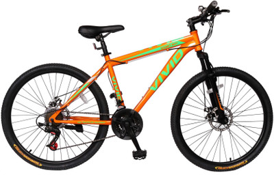 

Vivid Smart Boy 26*2.10 Disc Brakes & Suspention Bike For Adults Orange 26 T Mountain/Hardtail Cycle(21 Gear, Multicolor)