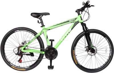 

Vivid Bravo Alloy Disc & Suspention Diamon Cut Rim Bike For Adults Green&Black 26 T Mountain/Hardtail Cycle(21 Gear, Multicolor), Black;green