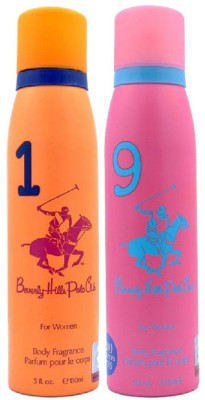 

Beverly Hills Polo Club Sport No 1 and 9 Perfume Body Spray Combo pack of 2 (150ml each) Perfume Body Spray - For Women(150 ml, Pack of 2)