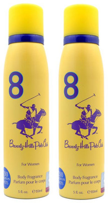 

Beverly Hills Polo Club Sport No 8 Perfume Body Spray Combo pack of 2 (150ml each) Perfume Body Spray - For Women(150 ml, Pack of 2)