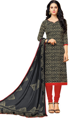 Viva N Diva Cotton Printed Semi-stitched Salwar Suit Dupatta Material Flipkart