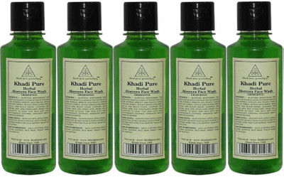 

KHADI PURE GRAMODYOG HERBAL ALOEVERA FACE WASH-PACK OF 5 Face Wash(1050 ml)