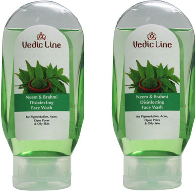 

Vedic Line Neem and Brahmi Disinfecting Pack of 2 Face Wash(120 ml)