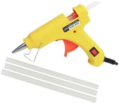 

Glun Yellow Super mini 20W On Off Switch And Indicator With 3 Hot Melt Glue Sticks Standard Temperature Corded Glue Gun(7 mm)
