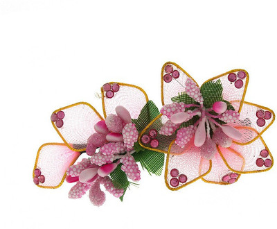 

Anuradha Art Jewellery French Roll Braid Extension(Pink)
