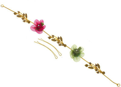 

Anuradha Art Jewellery Hair Chain Hair Chain(Pink, Green)