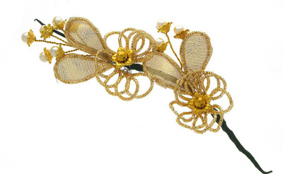 

Anuradha Art Jewellery French Roll Braid Extension(Gold)