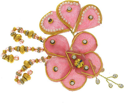 

Anuradha Art Jewellery French Roll Braid Extension(Pink)