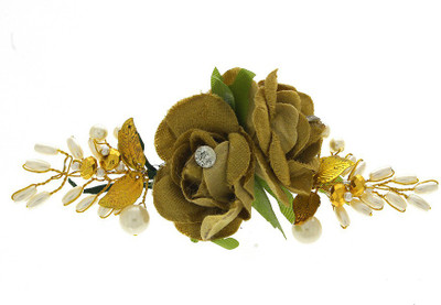 

Anuradha Art Jewellery French Roll Braid Extension(Gold)