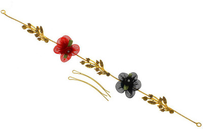 

Anuradha Art Jewellery Hair Chain Hair Chain(Black, Red)