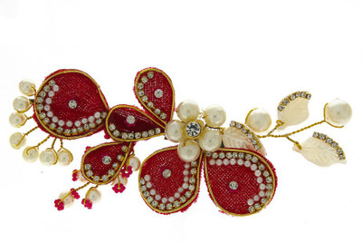 

Anuradha Art Jewellery French Roll Braid Extension(Red)