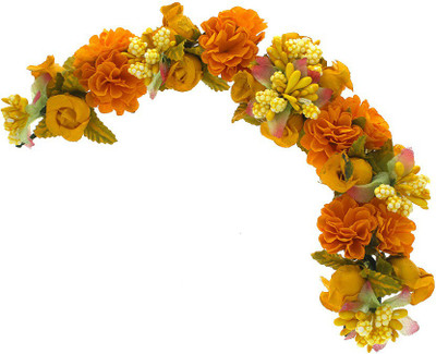

Anuradha Art Jewellery French Roll Braid Extension(Yellow)