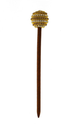 

Anuradha Art Jewellery French Roll Bun Stick(Brown)