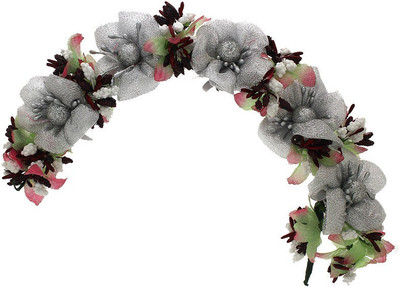 

Anuradha Art Jewellery French Roll Braid Extension(Grey)