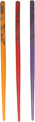

SK Craft Designer Handcrafted Wooden Hair Stick-Set of 3, Juda Stick for hair, Juda Pin for Wedding, Hair Pin, Hair Clip, Bun Stick for woman Bun Stick(Multicolor)