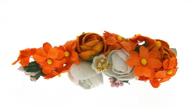 

Anuradha Art Jewellery French Roll Braid Extension(Orange)