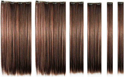 

Artifice 6 Pcs 14 Clip 140gm 24" Golden Highlighted Extension Hair Extension