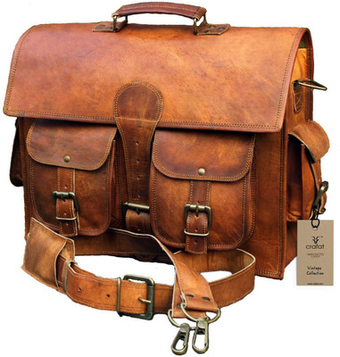 

Handcrafted exports Messenger Bag(Brown)