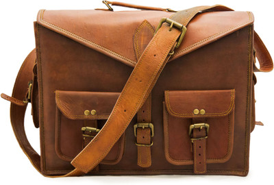 

Handcrafted exports Messenger Bag(Brown)