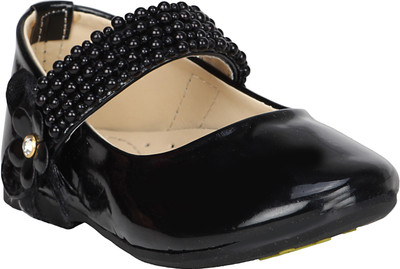 

BUCKLED UP Girls Velcro Mary Janes(Black, Black beauty