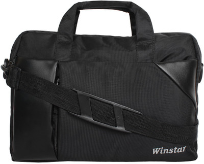 

Winstar 15.6 inch Expandable Laptop Messenger Bag(Black)