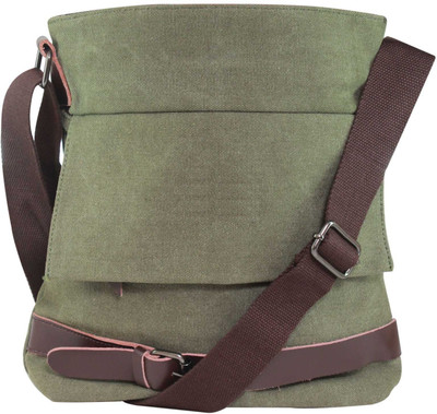 

DMG 11 inch Expandable Laptop Messenger Bag(Black), Green