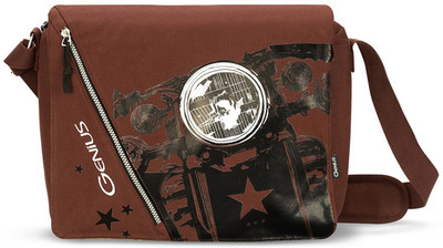 

Genius 17 inch Laptop Messenger Bag(Brown, Black)