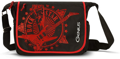 

Genius 15 inch Laptop Messenger Bag(Black, Red)