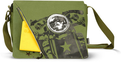 

Genius 17 inch Laptop Messenger Bag(Green, Grey)