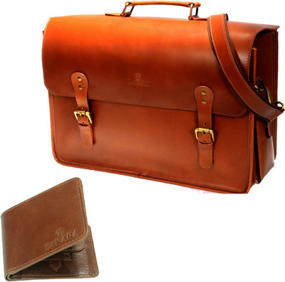 

Zakara 14 inch Laptop Messenger Bag(Brown)