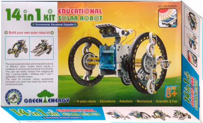 

Zeus 14 in 1 Robotic Solar Energy Kit Kids Game Educational Do it yourself DIY Robot(Multicolor)