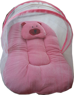 

Heirloom Quality Cotton Infants Royal baby Mosquito Net Bed - Pink Velvet Mosquito Net(Pink)