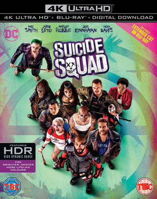 Suicide Squad (4K UHD + Blu-ray + Digital HD) (2-Disc Set) (Region Free + Slipcase Packaging + Fully Packaged Import) - Extended Cut on Blu-ray(4K(UHD) Blu-ray English) Suicide Squad (4K UHD + Blu-ray + Digital HD) (2-Disc Set) (Region Free + Slipcase Packaging + Fully Packaged Import) - Extended Cut on Blu-ray(4K(UHD) Blu-ray English)