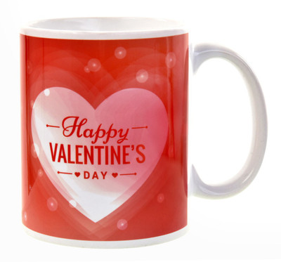 

Halowishes Unique Gift for Valentine | Unique Gift for Christmas | Unique Gift for Birthday | Unique Gift for New Year Ceramic Mug(325 ml), Red;white