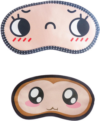 

Jenna Cartoon Super Smooth Sleep Mask, Blind Fold And Travel Accessory(Pack of 2) Eye Shade(Multicolor)