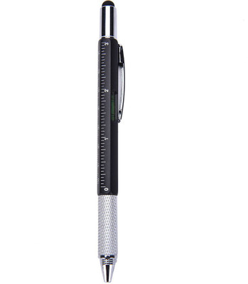 

DALUCI 6 in 1 Multi-Function Multi-colors Ball-point Pen Level Caliper Ad Screwdriver Multi-function Pen