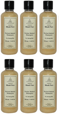 

KHADI PURE GRAMODYOG WALNUT SHAMPOO-PACK OF 6(1260 ml)