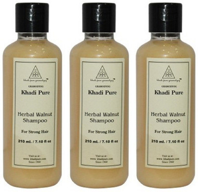

KHADI PURE GRAMODYOG WALNUT SHAMPOO-PACK OF 3(630 ml)